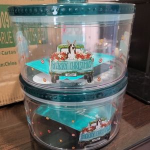 Pioneer woman food Containers Christmas themed